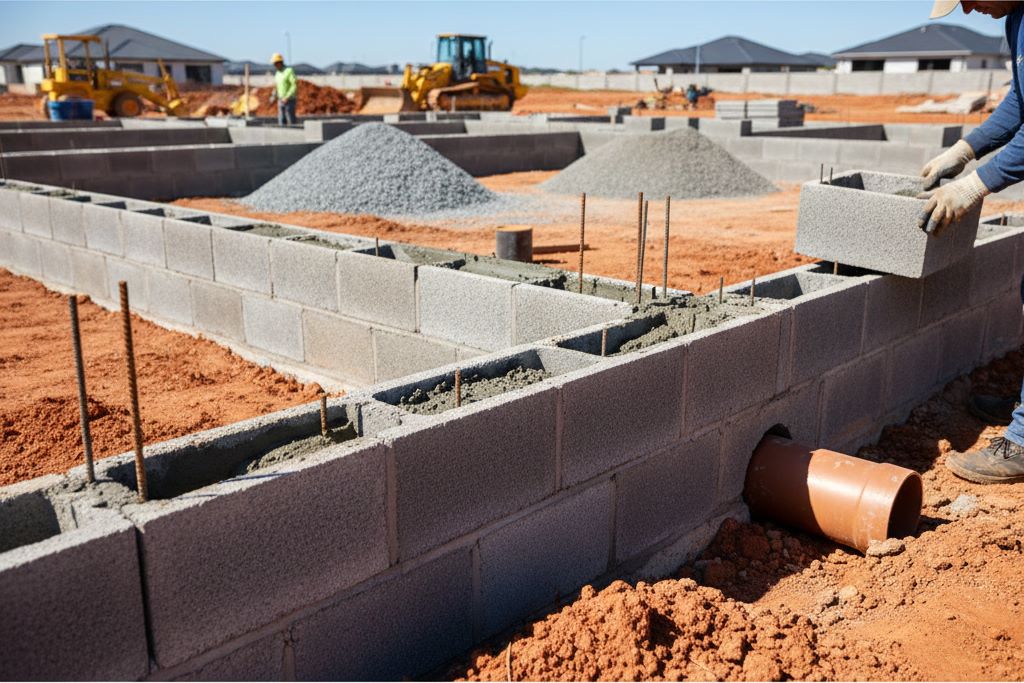 Solid foundation work demonstrating structural integrity and quality
