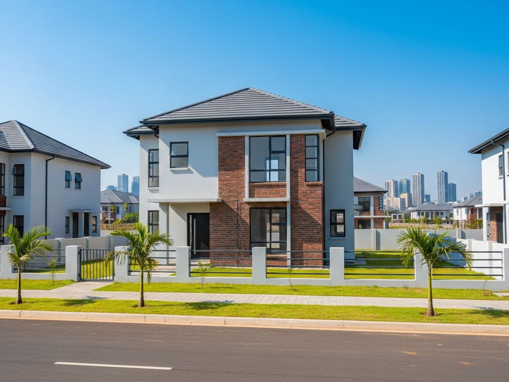 Completed residential development showing quality construction and design